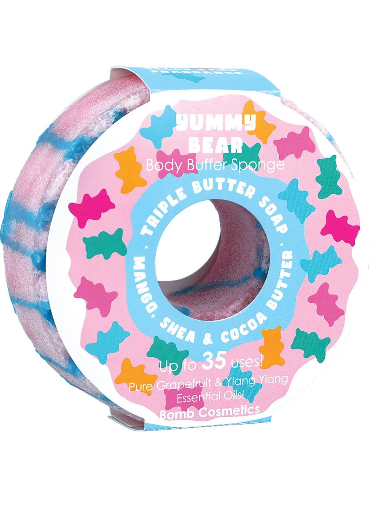 Bomb Cosmetics Yummy Bear Donut Body Buffer Sponge