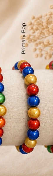 Multicoloured Miracle Bead 3D Illuminating  Elasticated Bracelet