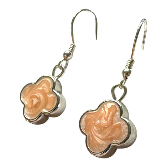 Jess & Lou Pink Clover Pearlescent Earrings