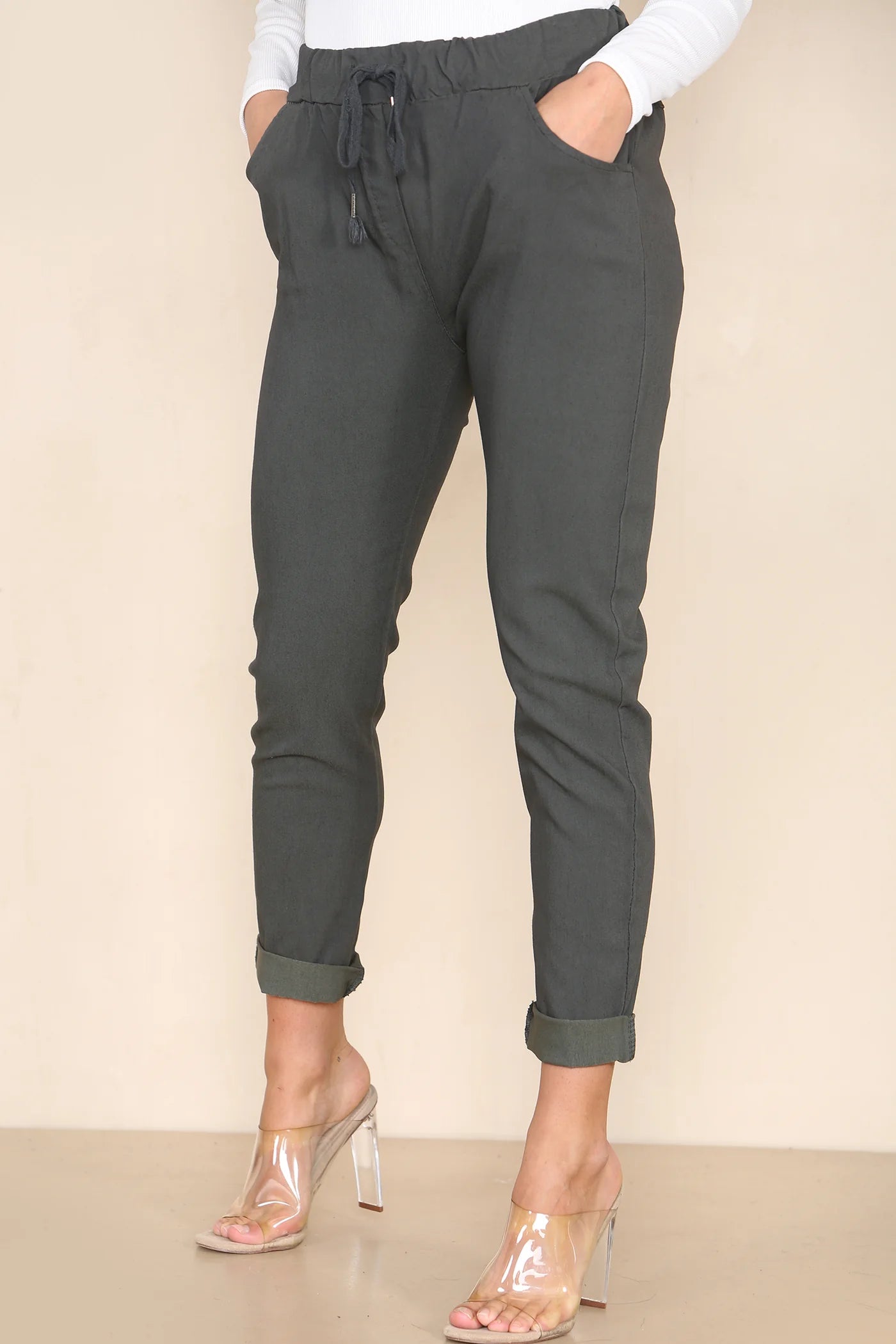 Plain Bi-Stretch Magic Trousers