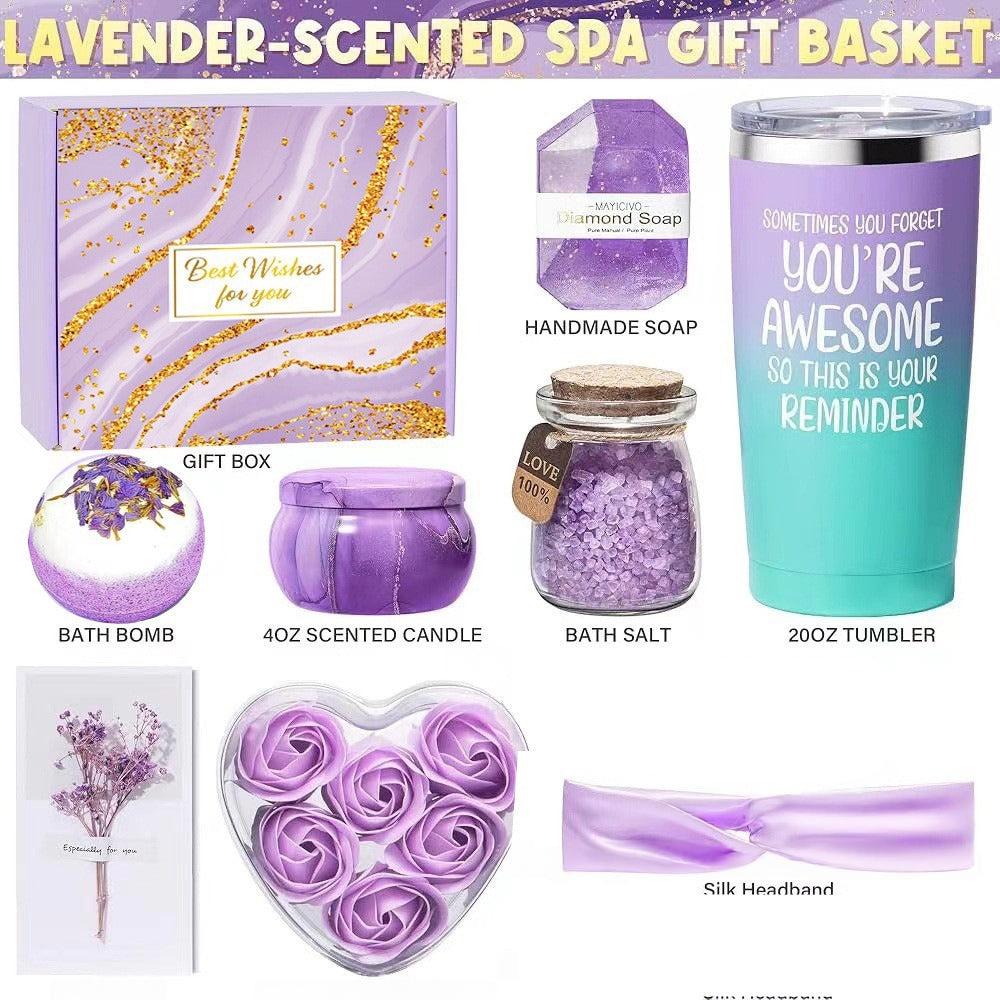 Purple Lavender Special Pamper Gift Boxed Set