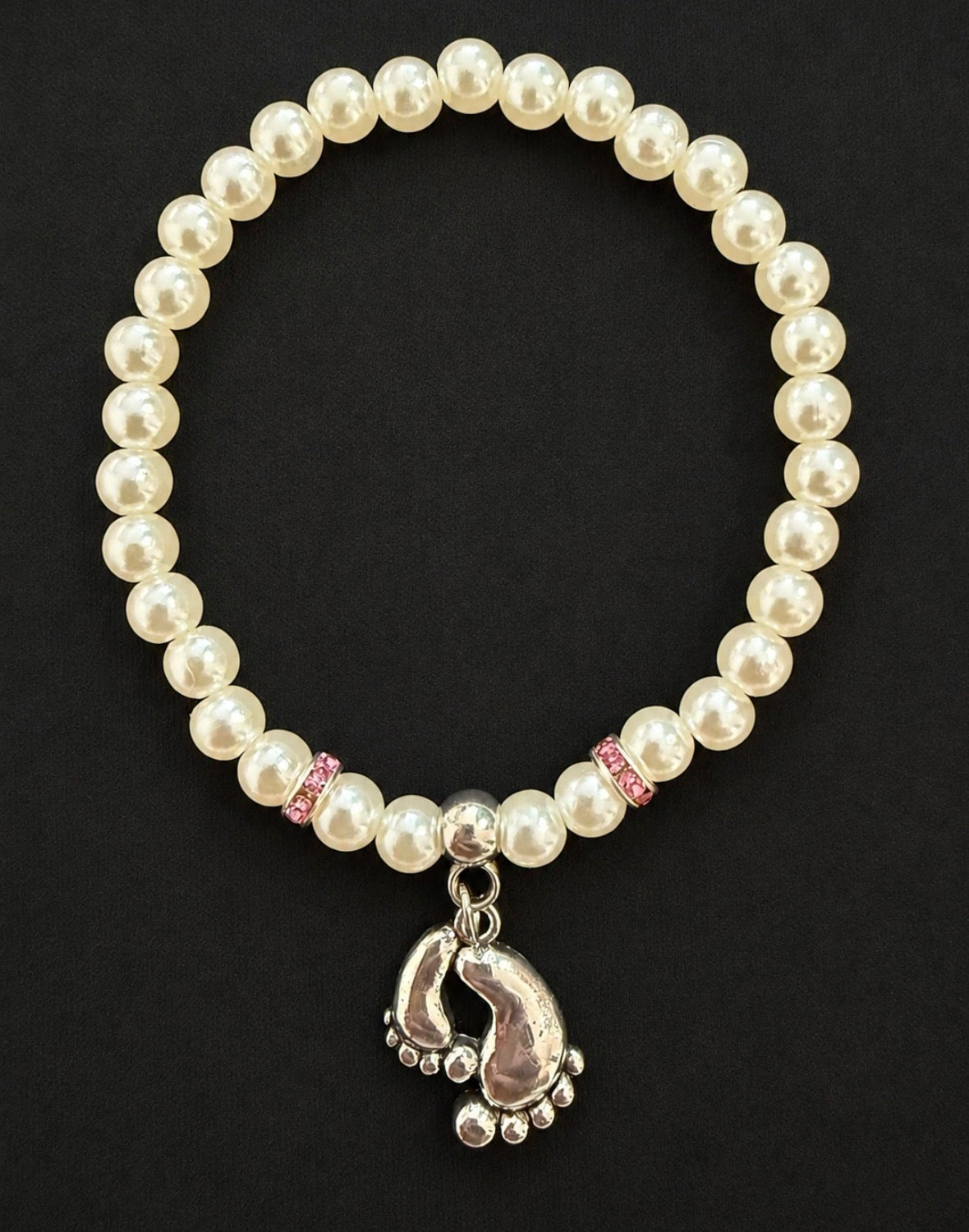 Faux Pearl 6mm Bead Baby Shower/Gender Reveal Bracelets