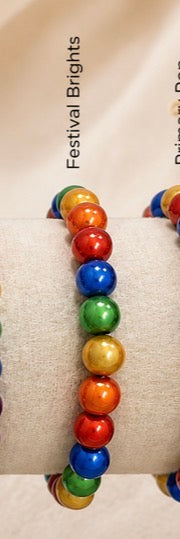 Multicoloured Miracle Bead 3D Illuminating  Elasticated Bracelet
