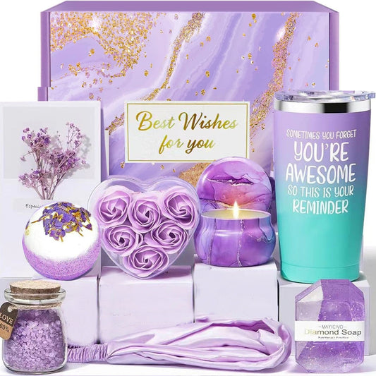 Purple Lavender Special Pamper Gift Boxed Set