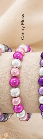 Multicoloured Miracle Bead 3D Illuminating  Elasticated Bracelet
