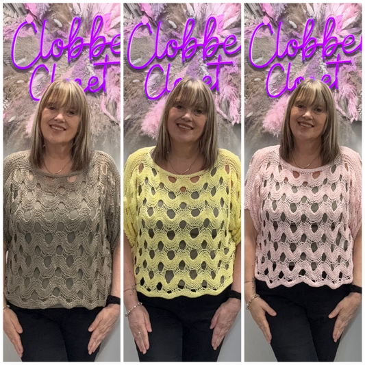 Bayla Oversized Crochet Top