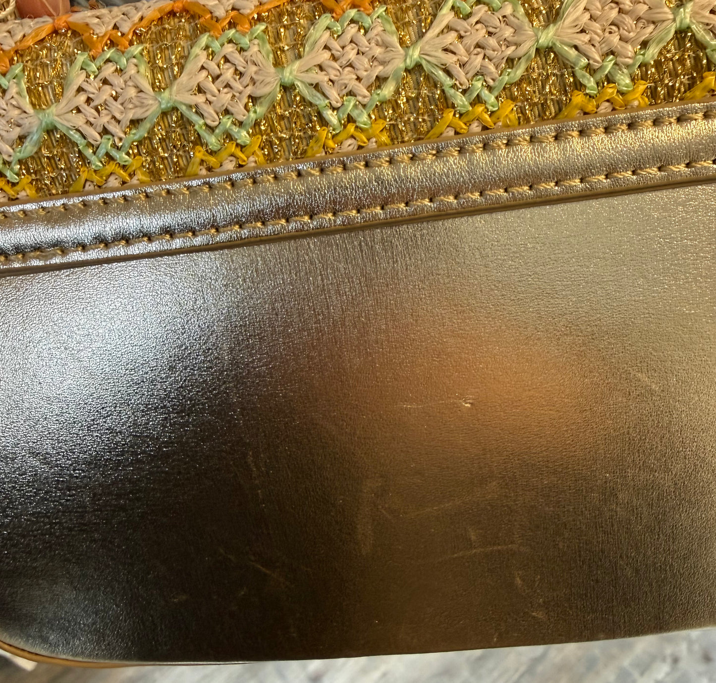 Multicoloured Textured Shoulder Bag - *read description