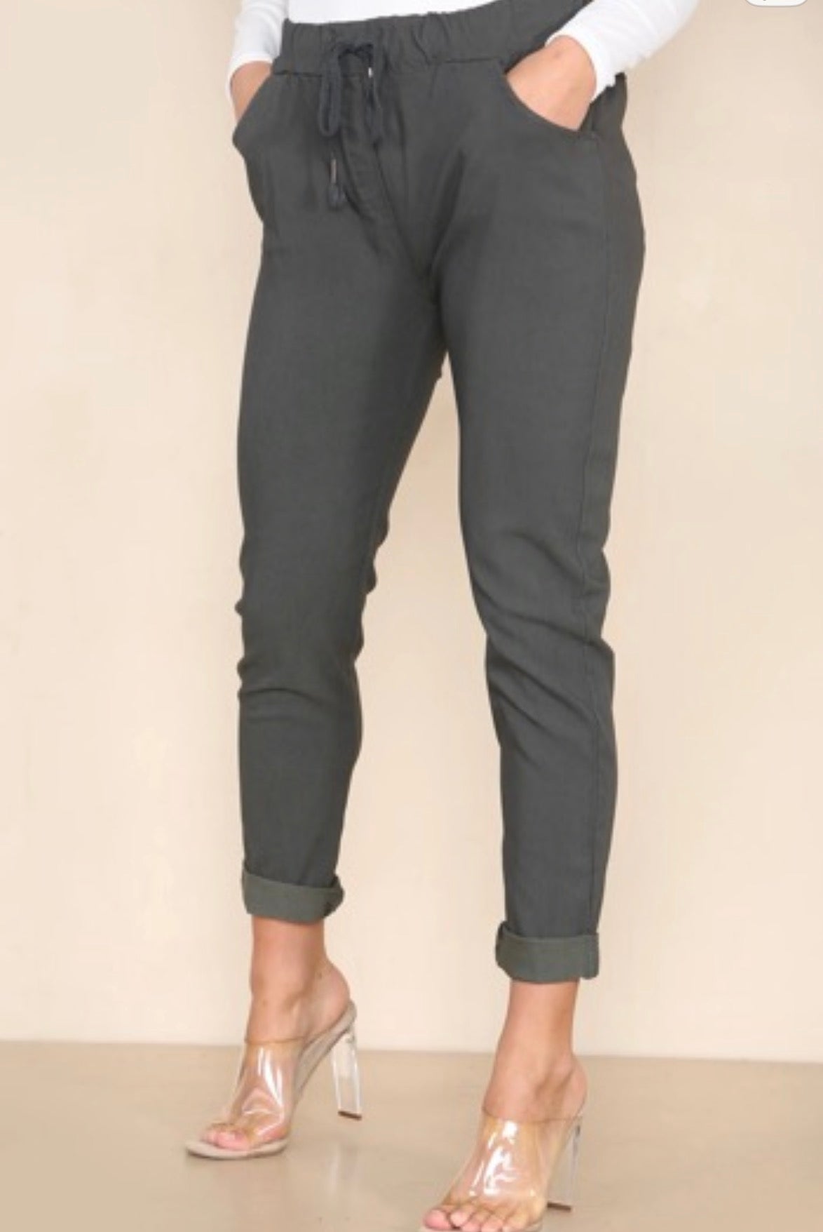 Plain Bi-Stretch Magic Trousers