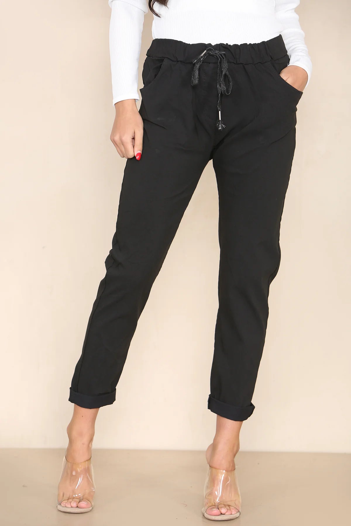 Plain Bi-Stretch Magic Trousers