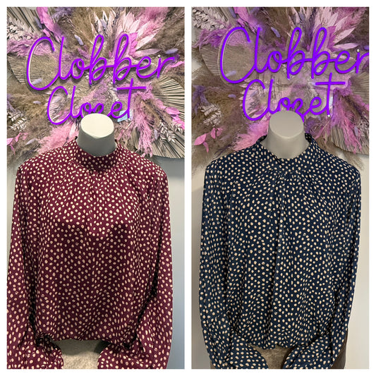 Isadora - Pebble Spot Italian Volume Sleeve Top