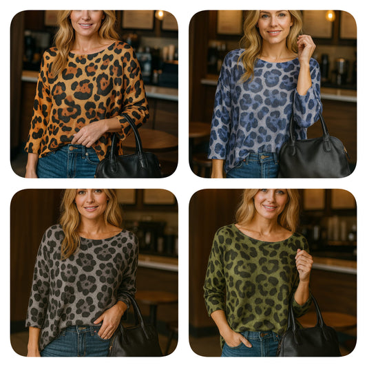 Giselle Leopard Fine Mesh Knit