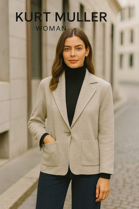 Gold Button Blazer Style Cardigan