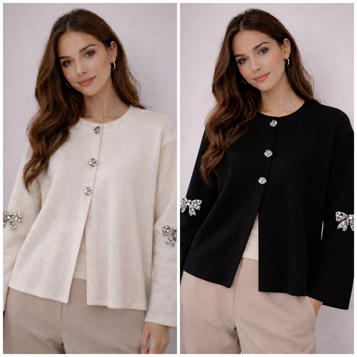 Crystal Bow Cardigan