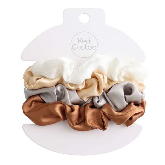 Pack Of 4 Natural Scrunchies