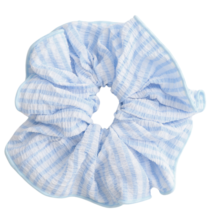 Blue Stripes Hair Scrunchie