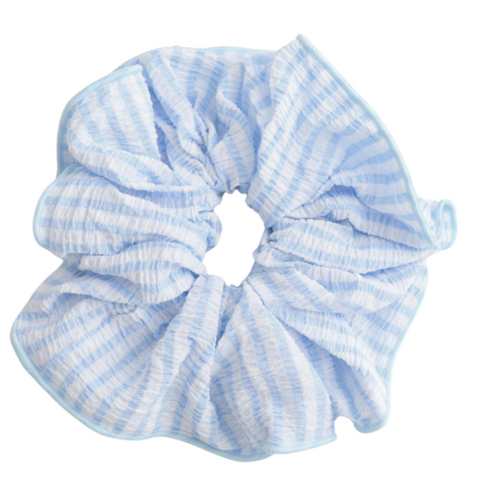 Blue Stripes Hair Scrunchie