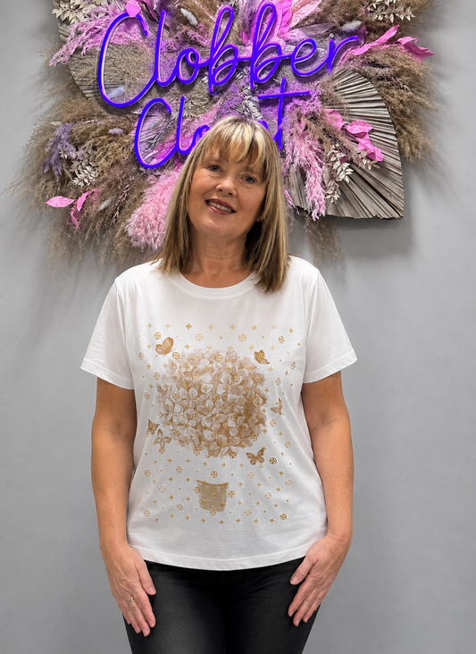 Butterfly Hot Air Balloon Cotton T-shirt Top