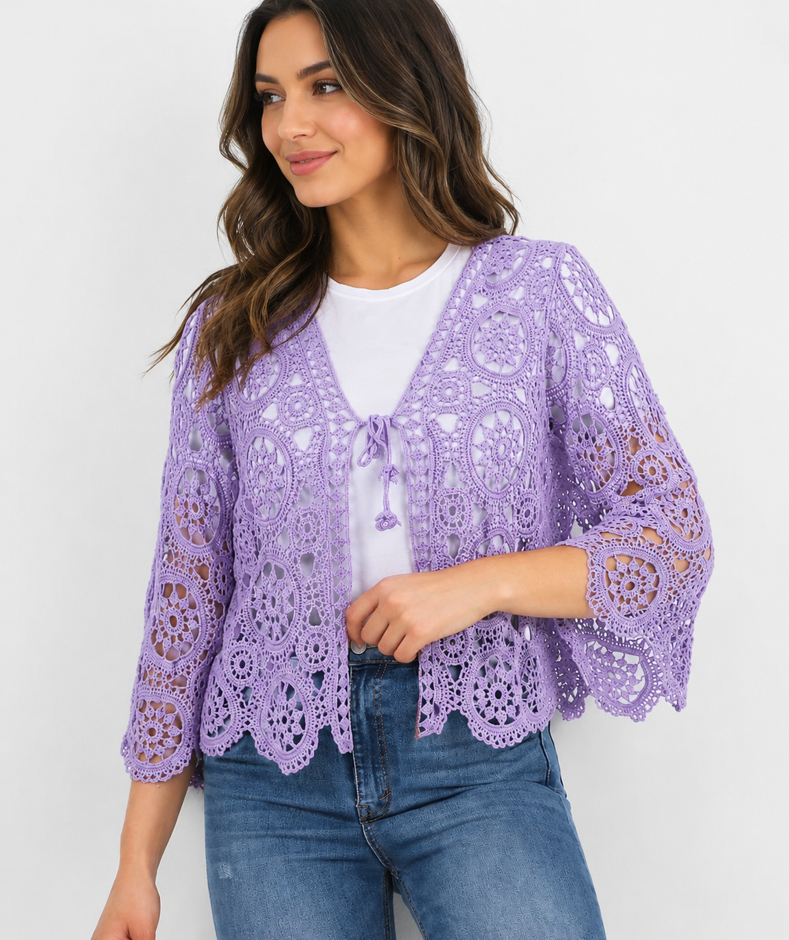 Reava - crochet cropped jacket/cardigan