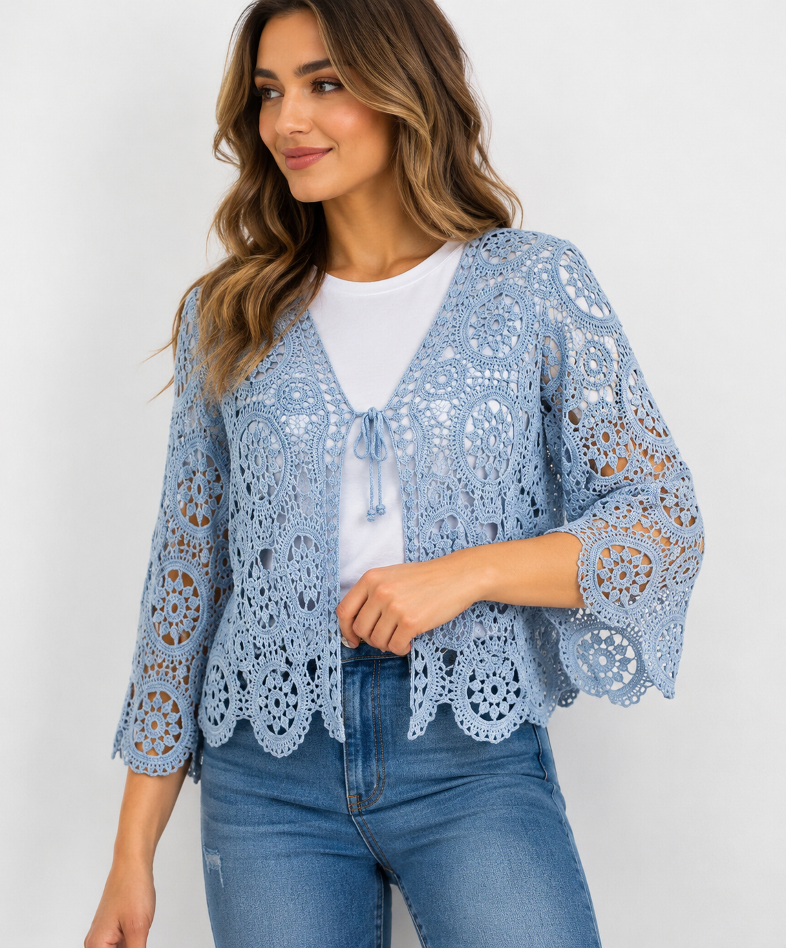 Reava - crochet cropped jacket/cardigan