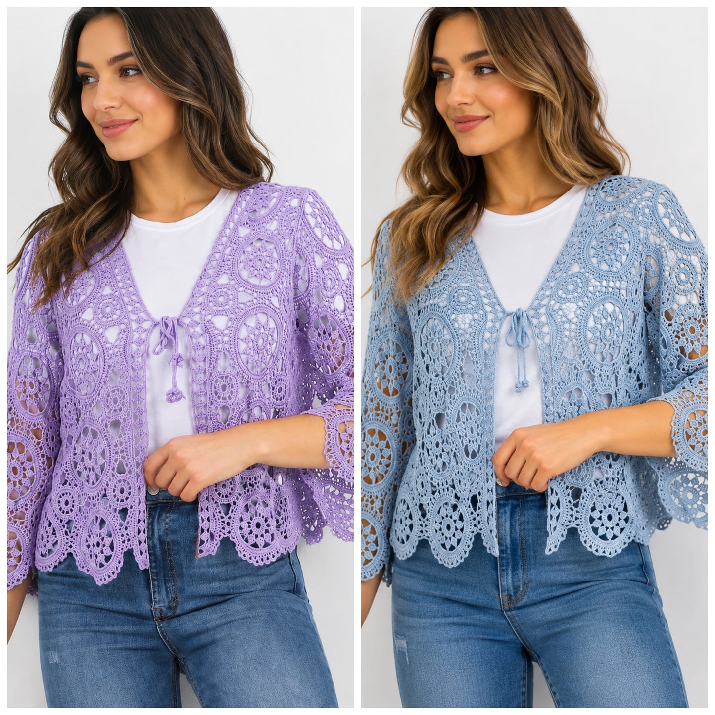 Reava - crochet cropped jacket/cardigan