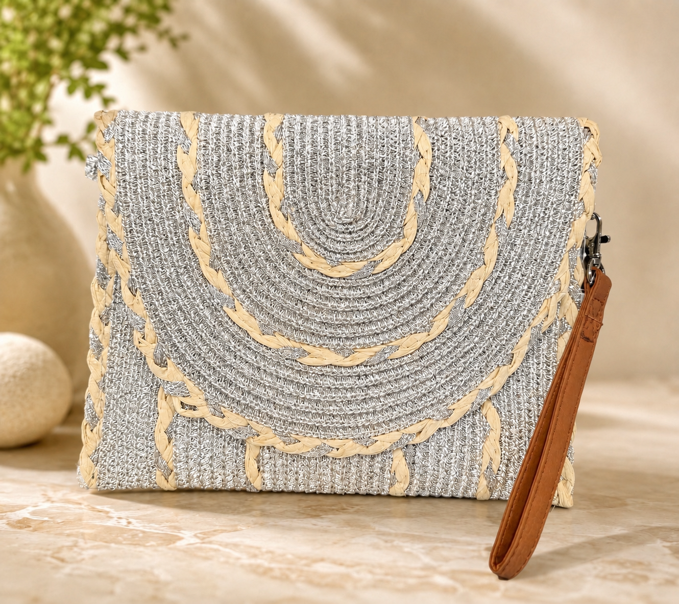 Sparkly Silver Clutch Bag