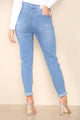 Voggo Push Up Turn Up Edge Light Wash Jeans
