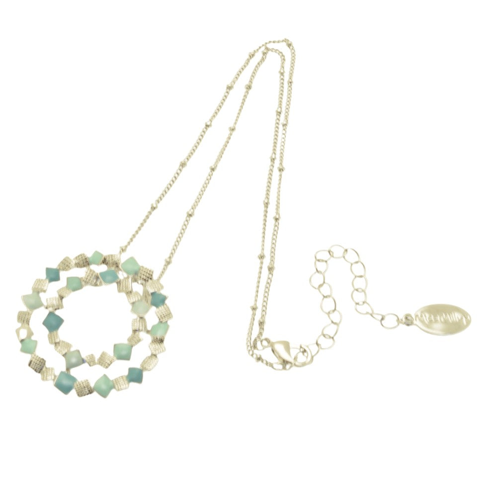Miss Milly Mint Green Confetti Necklace on a white background