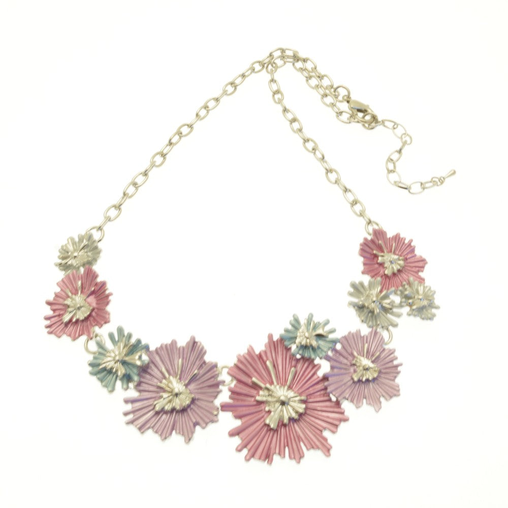 Miss Milly Multicolour Ice Flower Necklace on a white background