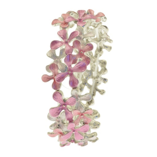 Miss Milly Pink Flowers Bracelet On a white background 