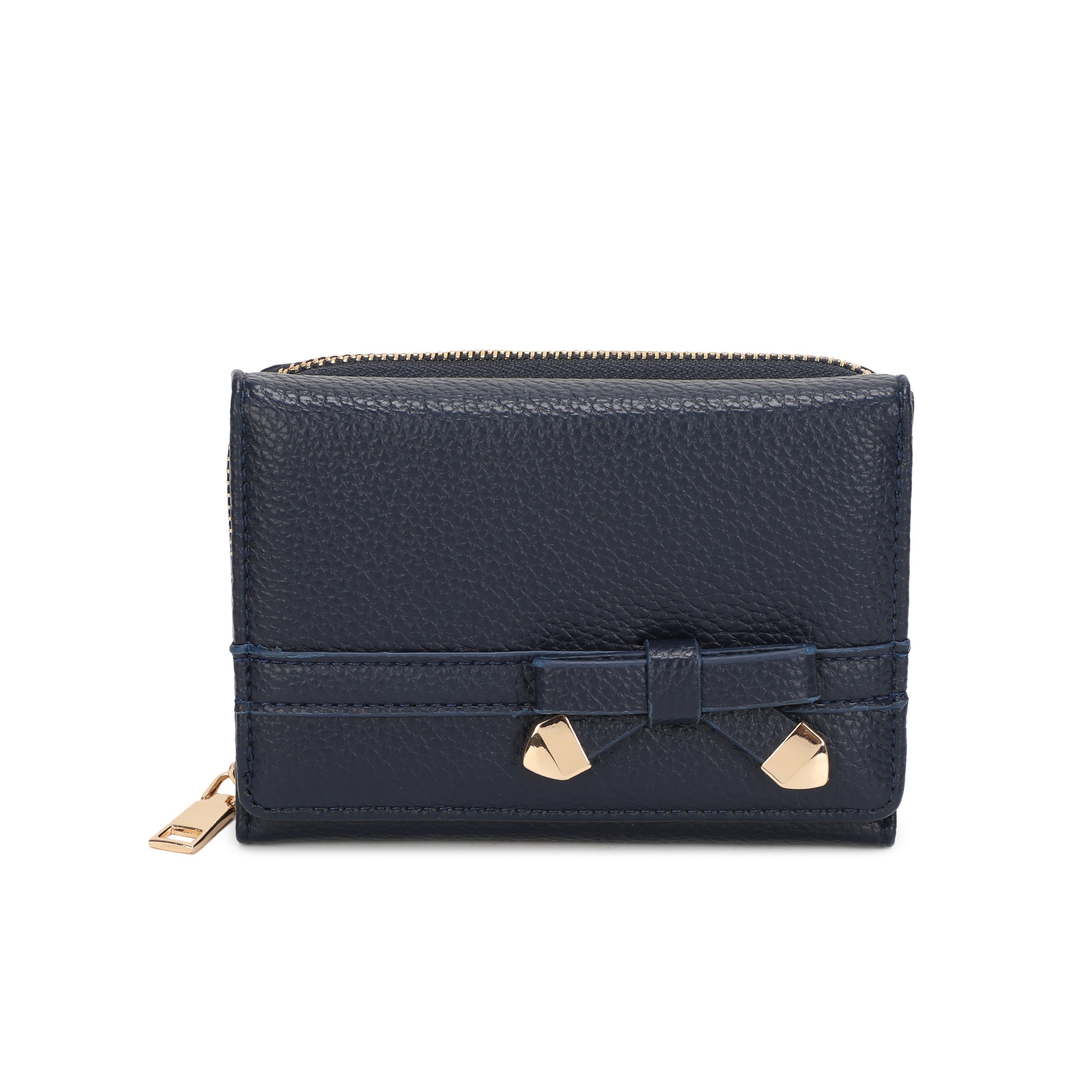 Navy blue Bow Detail Purse on a white background
