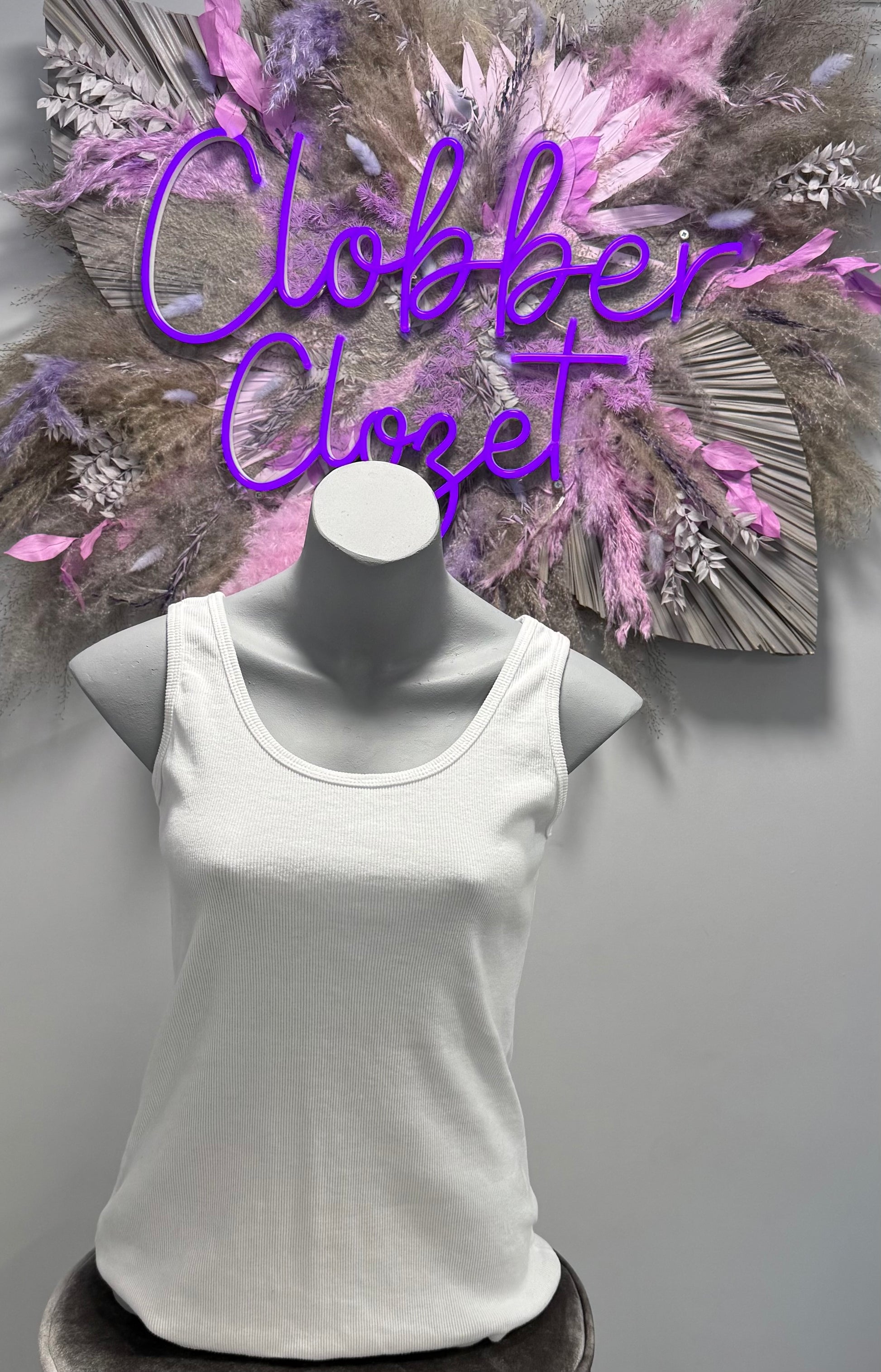 White tank top on a mannequin