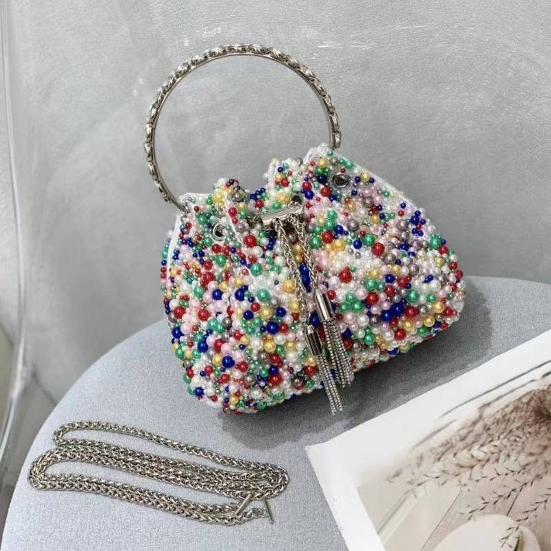 Colorful Pearlies Bucket Bag